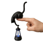 CouldNook Cat Shelf Hook - Sculpted Pose And Optional Lantern