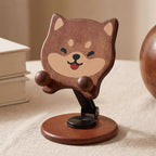 CouldNook Rotating Wooden Phone Stand - Animal Character Designs