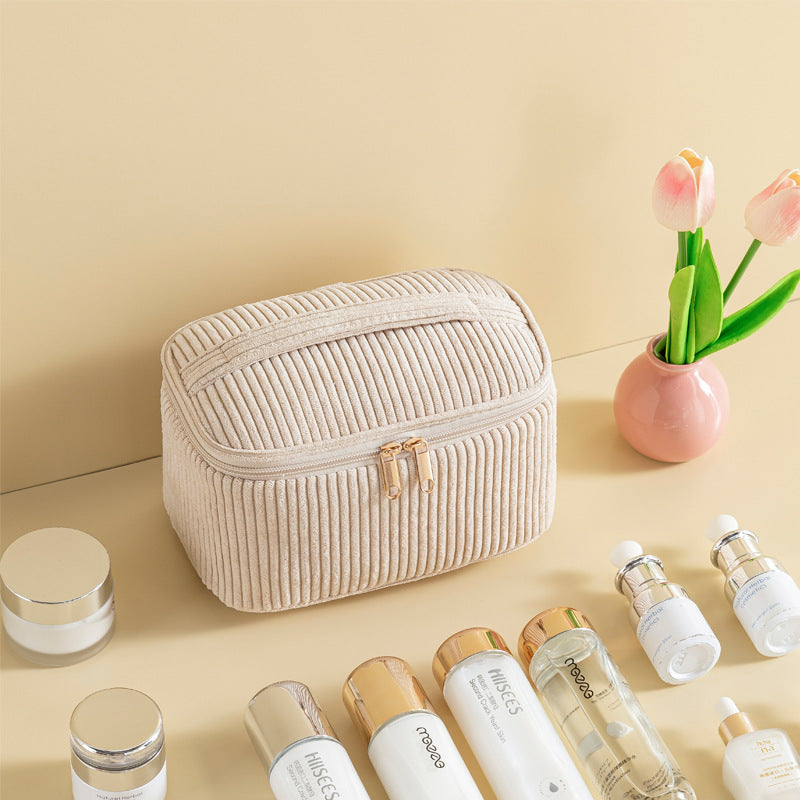 CouldNook Corduroy Cosmetic Bag - Vanity Storage Accent