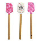 CouldNook Heart-Print Spatula - Beech Handle and Three Decorative Designs