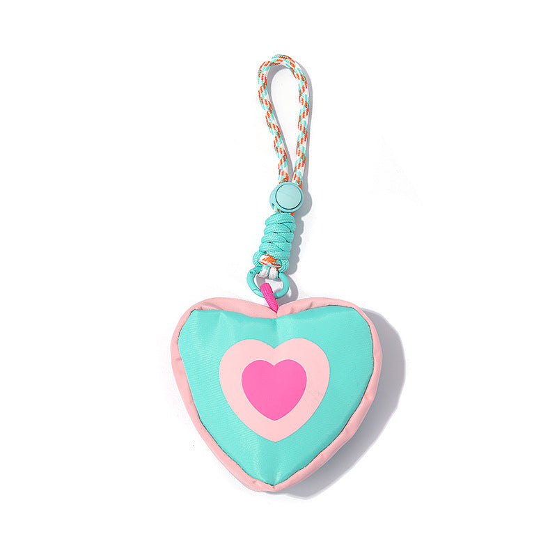 CouldNook Heart Storage Pouch Charm - Nested Hearts And Colorful Cord