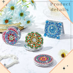 CouldNook Decorative Folding Mirror - Gem-Like Pattern And Double Reflective Interior