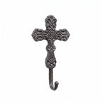 CouldNook Cross Wall Hook - Cast Iron Scrollwork and Curved Tip