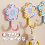 CouldNook Flower Adhesive Hook Set - Curved Hooks And Contrasting Petals