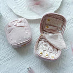 CouldNook Bow Jewelry Case - Ribbon Border And Inner Fastenings