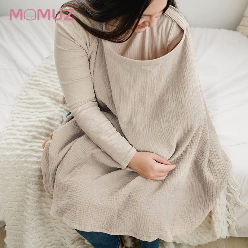CouldNook Cotton Nursing Cover - Textured Fabric And Adjustable Neck Strap