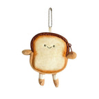 CouldNook Toast Coin Purse - Smiling Face And Dangling Striped Legs