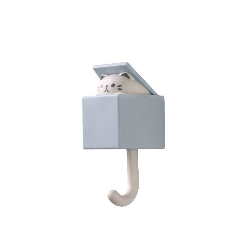 卡通可爱猫咪挂钩强力无痕创意挂钩挂钩ins风高颜值卧室伸缩挂钩