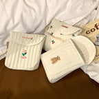 CouldNook Cute Embroidered Sanitary Pouch‑Portable Mini Storage Bag for Sanitary Napkins