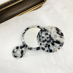 CouldNook Round Hand Mirror - Swivel Cover And Short Loop Handle