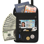 CouldNook Passport Neck Pouch - Clear Card Window And Zipped Compartments