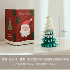 CouldNook Christmas Tree Candle - Layered Branches and Snowy White Tips