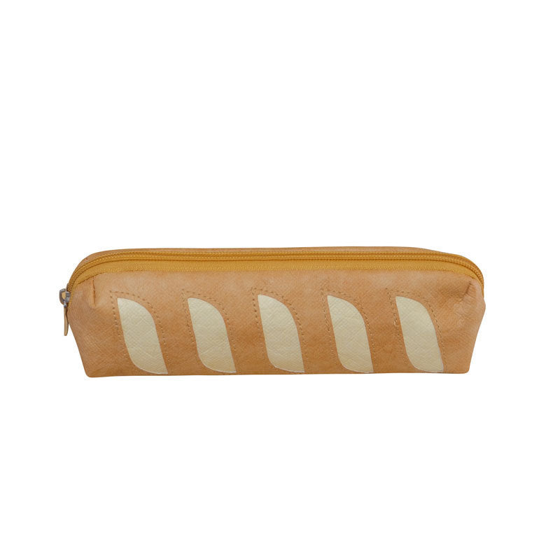 CouldNook Baguette Pencil Pouch - Bread-Inspired Panels And Top Zipper