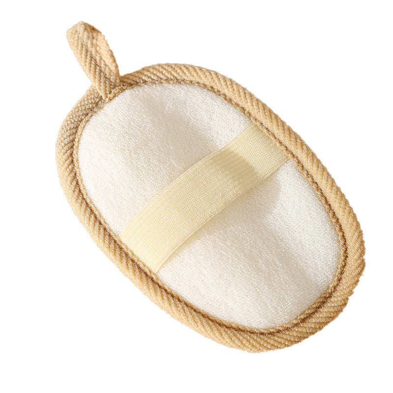 CouldNook Oval Loofah Bath Pad - Natural Fibers and Layered Texture