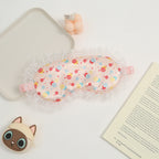 CouldNook Sleep Mask - Printed Front And Gathered Lace Border