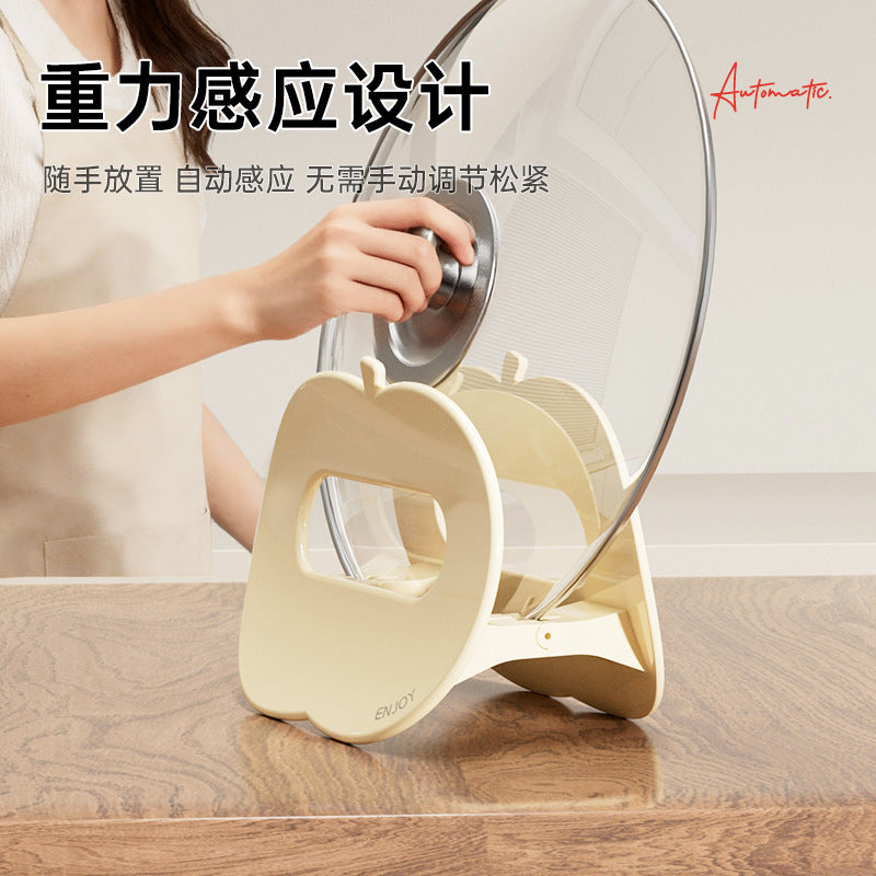 CouldNook Apple Pot Lid Stand - Open Panels And Gravity Grip