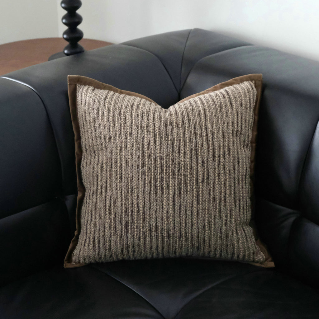 CouldNook Textured Cushion - Striped Ribbed And Raised Check Design Choices