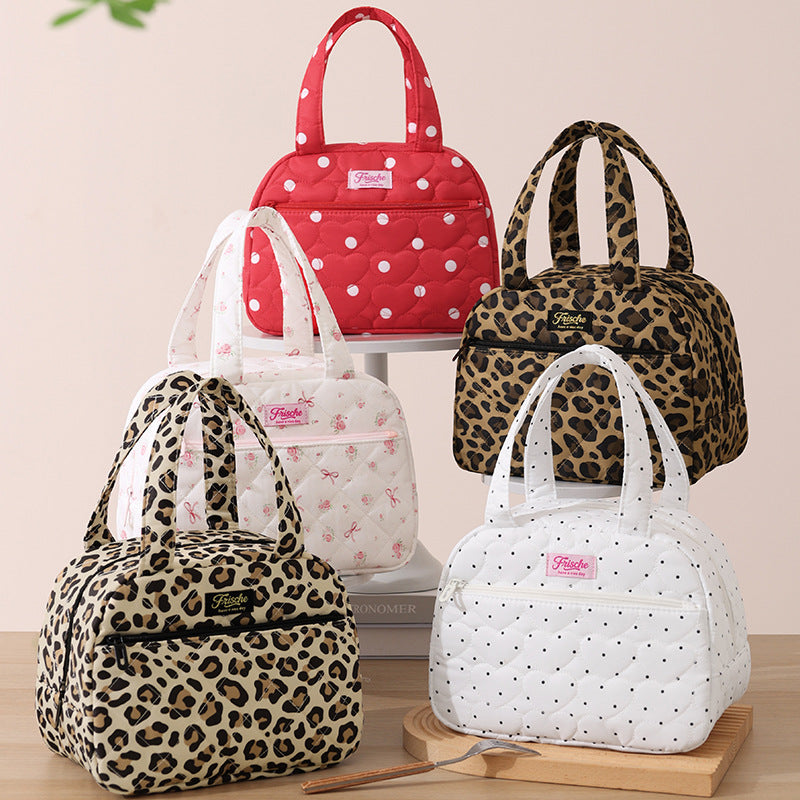 CouldNook Quilted Lunch Bag - Rounded Profile and Zipper Pocket