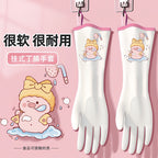 CouldNook Household Cleaning Gloves - Textured Palms And Contrast Cuff Edges