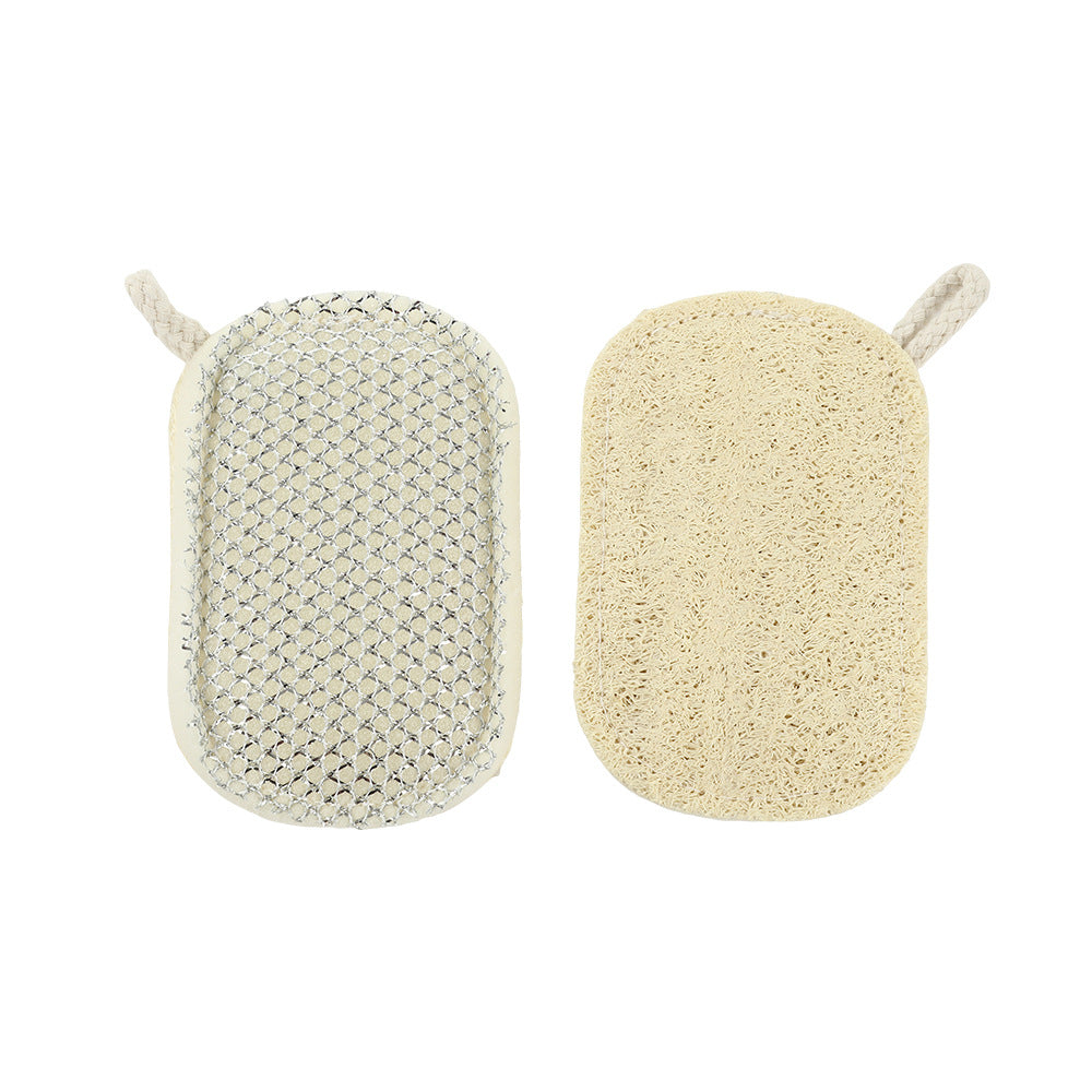 CouldNook Loofah Dish Scrubber - Two Textured Sides And Hanging Loop