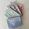 CouldNook Plaid Fabric Table Napkin - Woven-Look Checks And Sewn Label