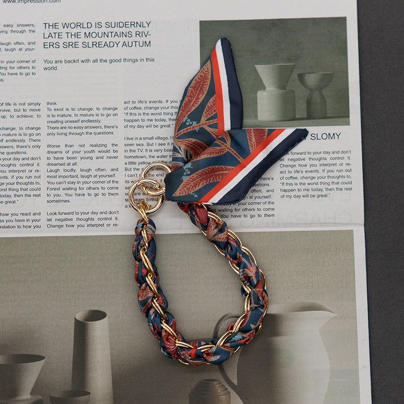 CouldNook Mixed Print Scarf Phone Wrist Strap - Braided Loop