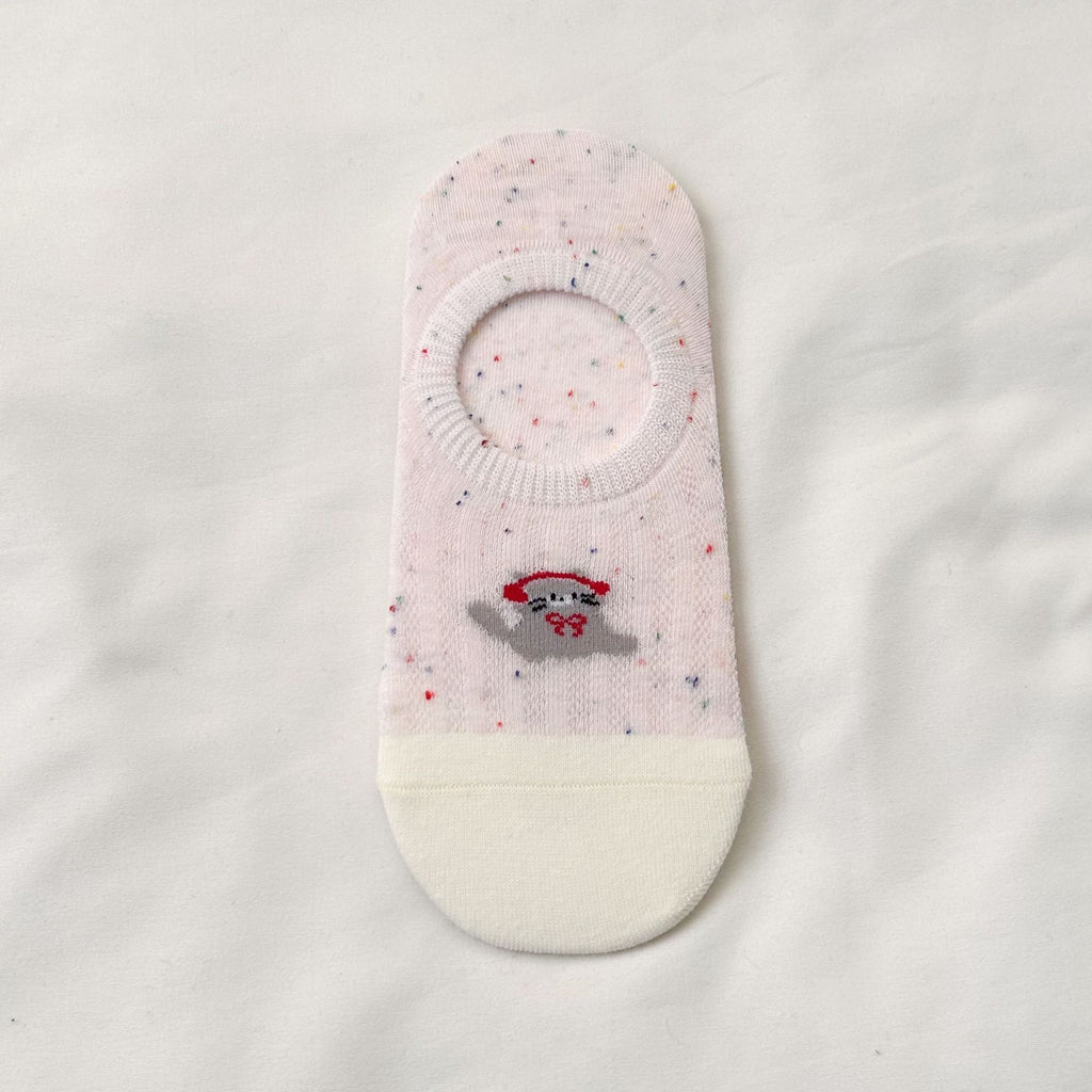 CouldNook Cat Motif No Show Socks - Casual Shoe Accent