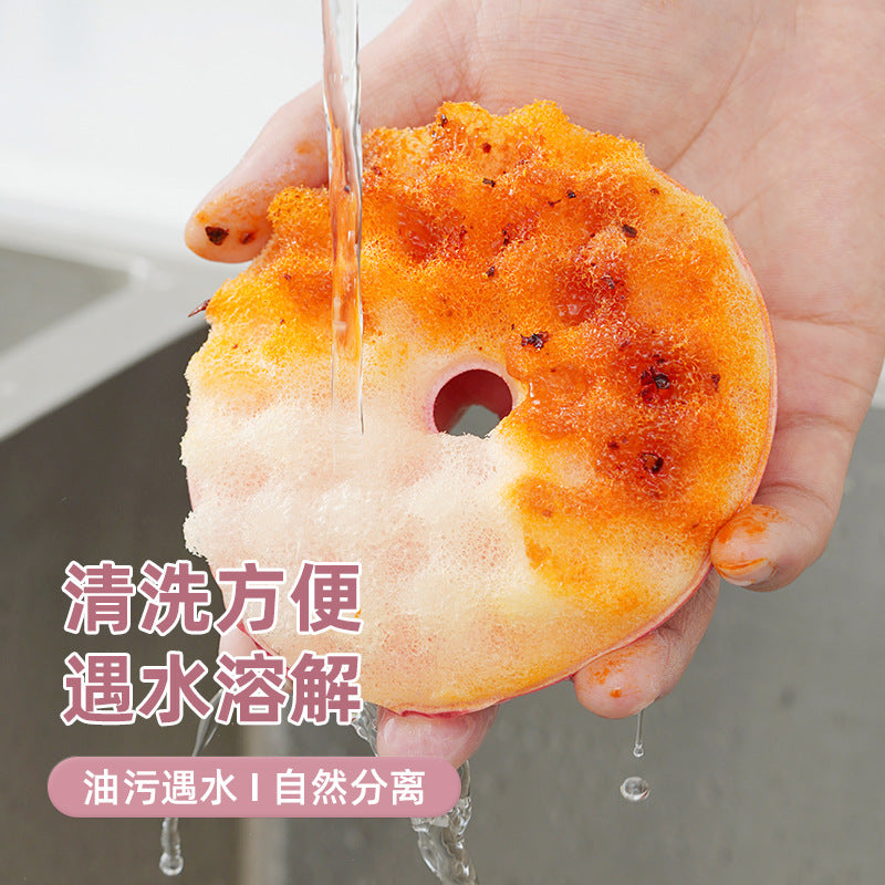 CouldNook Donut Dish Sponge - Printed Icing Face And Suction Holder Options