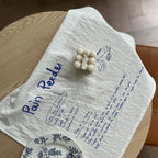 CouldNook Recipe Print Table Cloth - Handwritten Lettering And Kitchen Sketches