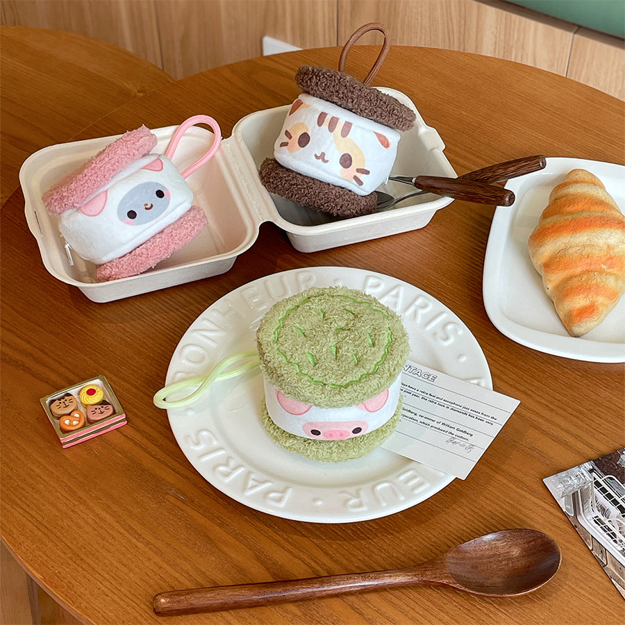 CouldNook Animal Coin Purse - Sandwich Shape And Plush Round Ends