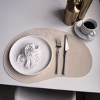 CouldNook Curved Placemat - Asymmetric Outline And Mottled Surface Finish