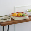 CouldNook Fabric Storage Basket - Open Weave And Contrasting Bound Rim