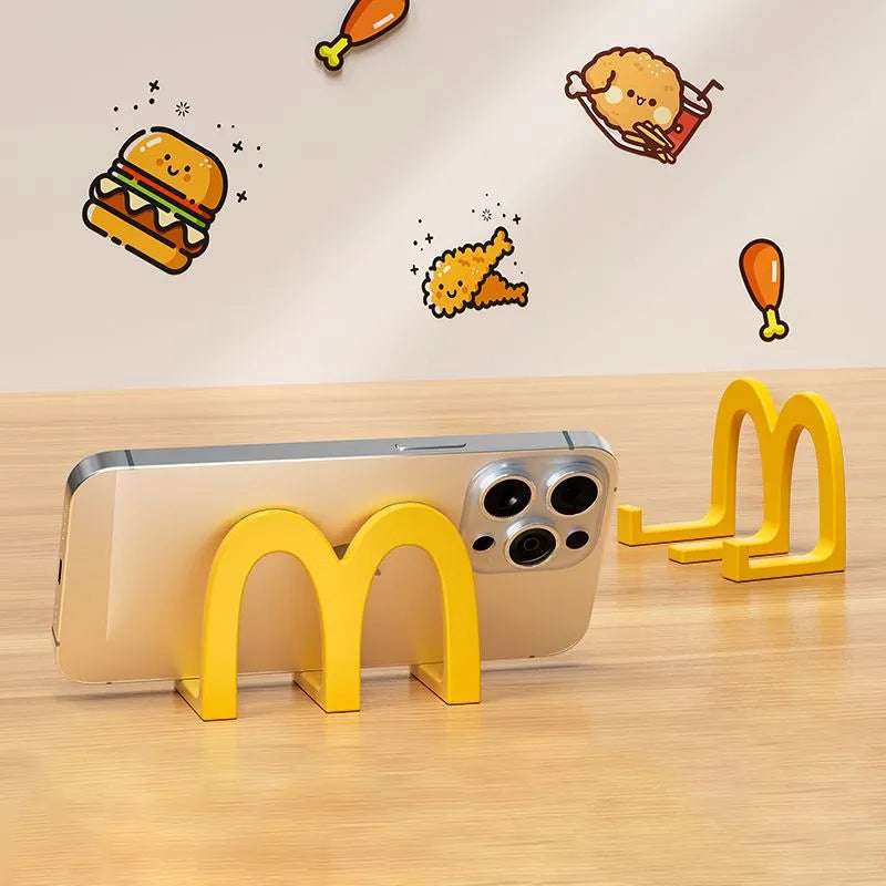 CouldNook Arch Phone Stand - Yellow Double Curve and Raised Front Stops