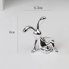 CouldNook Rabbit Wall Hook - Sitting Lying Metal Accent