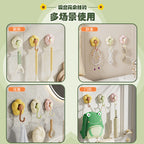 CouldNook Flower Suction Cup Hook - Rounded Petals and Curved Arm