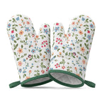 CouldNook Printed Oven Mitt - Floral Patterns And Bound Hanging Loop