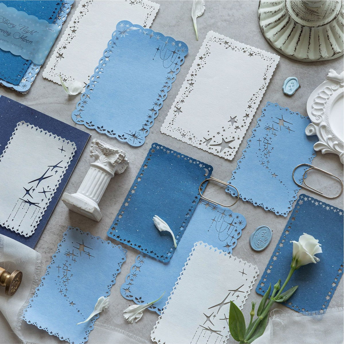 CouldNook Decorative Collage Paper - Lace Like Borders And Vintage Inspired Prints