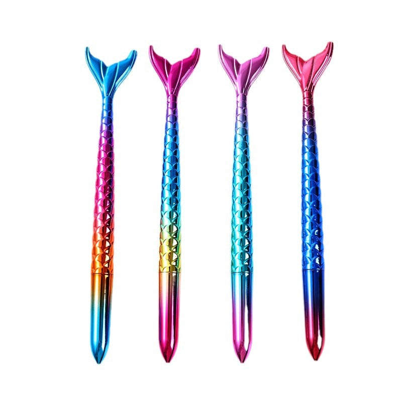 CouldNook Mermaid Tail Pen - Scaled Barrel And Reflective Gradient Finish