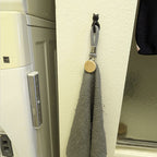 CouldNook Towel Clip - Braided Hanging Loop And Round Wood Detail