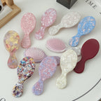 CouldNook Patterned Oval Hair Brush - Handheld Grip Profile