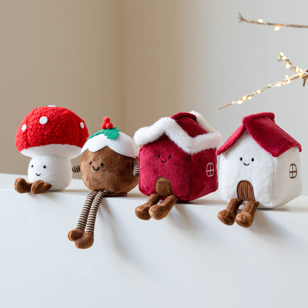 CouldNook Christmas Plush Figure - Smiling Face And Dangling Fabric Legs