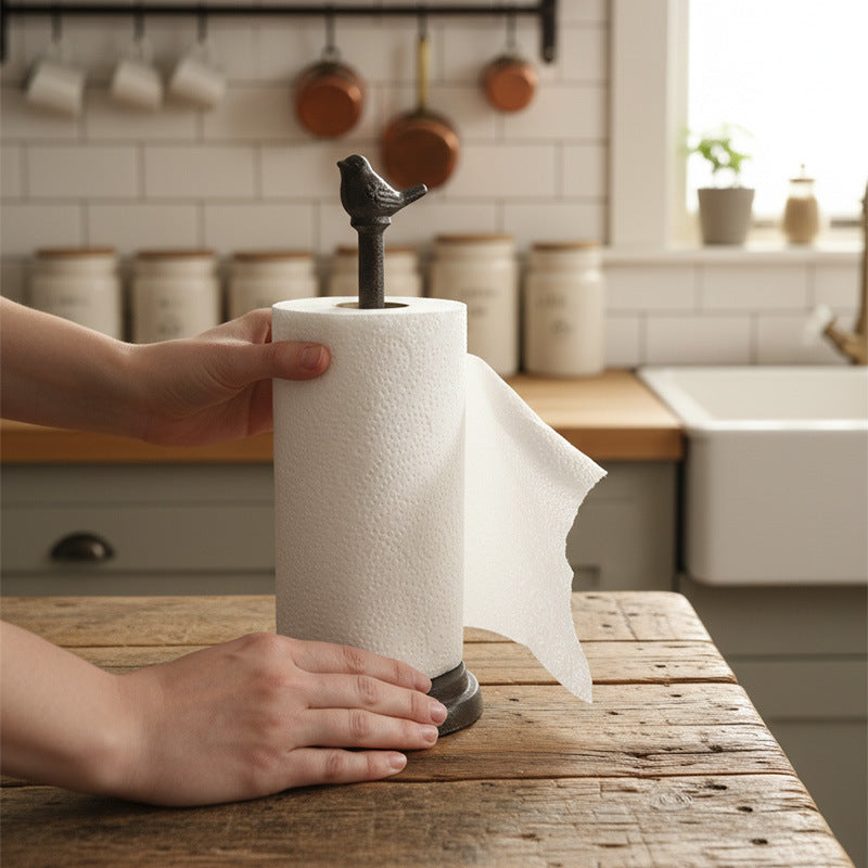 CouldNook Decorative Paper Towel Holder - Upright Post and Sculpted Base
