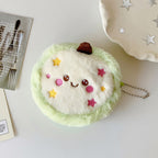 Apple Coin Pouch - Smiling Face and Embroidered Stars