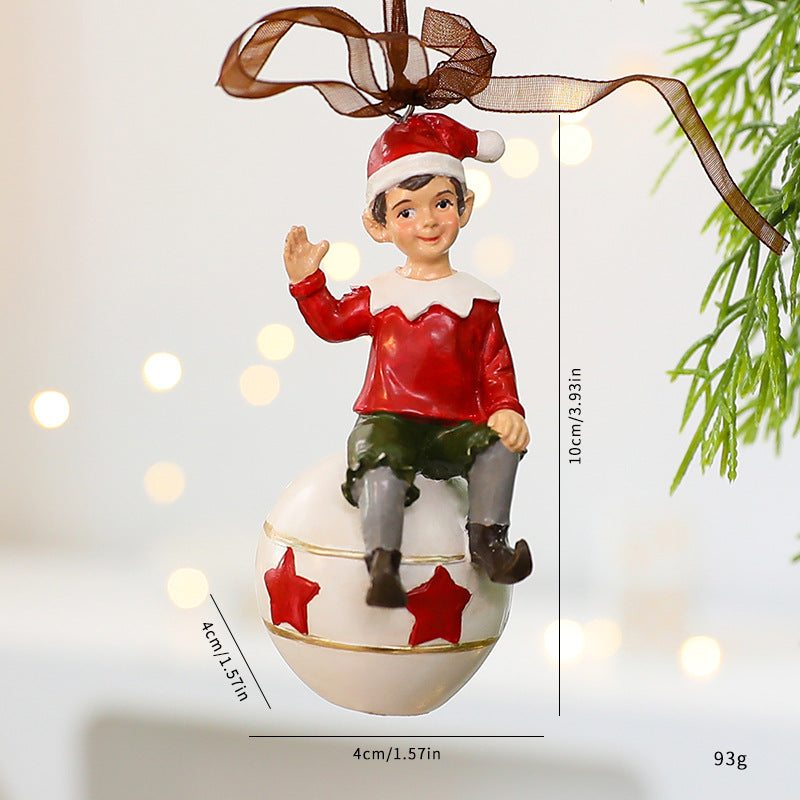 CouldNook Christmas Resin Ornament - Sculpted Scenes and Ribbon Loops