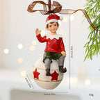 CouldNook Christmas Resin Ornament - Sculpted Scenes and Ribbon Loops