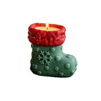 CouldNook Stocking Candle - Raised Snowflakes and Contrasting Holiday Colors