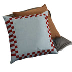 CouldNook Geometric Cushion - Colorful Checks And Contrasting Stripe Patterns