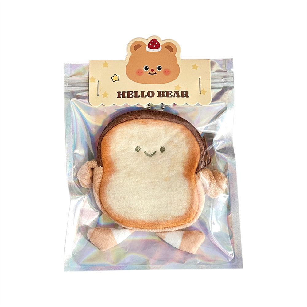CouldNook Plush Character Coin Pouch - Smiling Faces And Zippered Storage