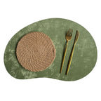 CouldNook Curved Placemat - Asymmetric Outline And Mottled Surface Finish