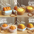 CouldNook Bakery Clicker Keychain - Bread Shapes And Pressable Tops